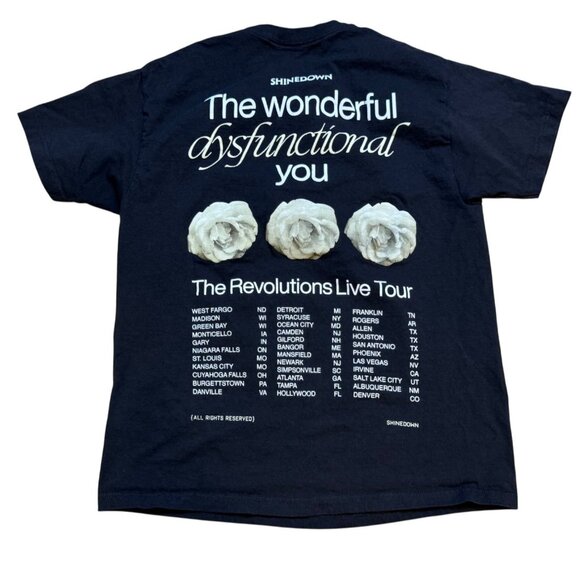 Shinedown The Revolutions Live Tour T Shirt Large - Picture 2 of 5